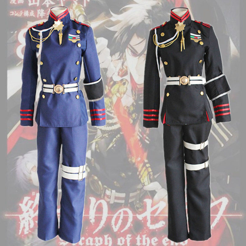 终结的炽天使一濑红莲cos服cosplay服装军装制服舞台表演服 现货