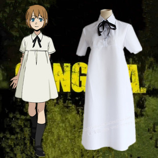 日本动漫黑街GANGSTA妮娜cos服女白色萌夏连衣裙cosplay服装现货