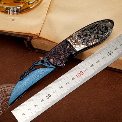 折叠刀长衫器节名匠作品手工雕刻
