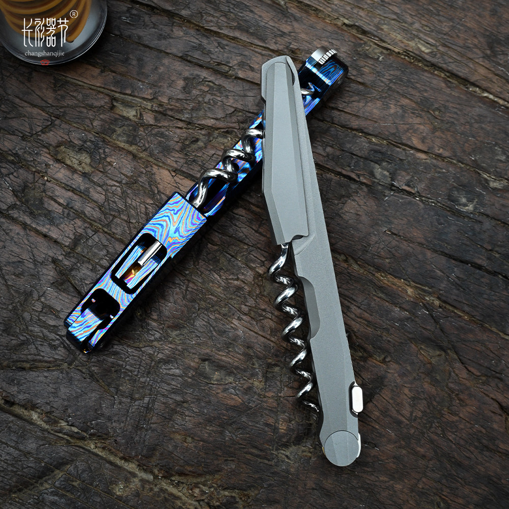 现货升级钛合金/钛马红酒开瓶器 M390酒刀海马刀红酒起子开酒神器