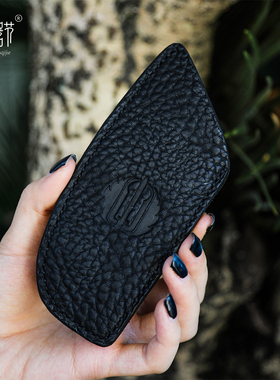 挺进者Strider Sng北美野牛皮皮鞘手工制作皮质刀鞘折刀刀套