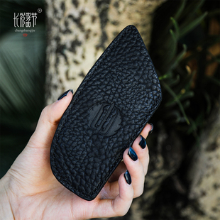 挺进者Strider Sng北美野牛皮皮鞘手工制作皮质刀鞘折刀刀套