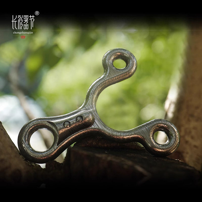 柳浪全手工 瑞粉大马士革弹弓瑞粉火焰纹高端edc收藏款礼物限量版