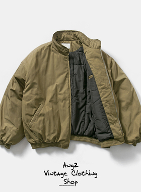 Ang2 Stu 别致圆角立领 冬装日系简约男式宽松廓型工装棉衣外套