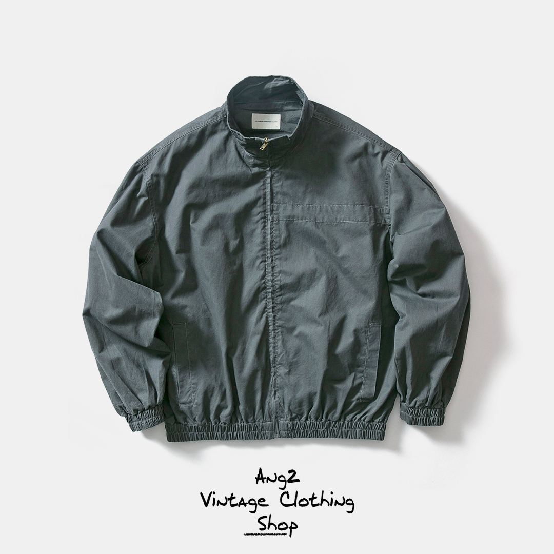 立领春秋宽松纯棉夹克