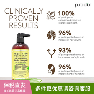 美国Purador普娜朵金标黑标玫瑰金有机防脱洗发水护发素dht阻断剂