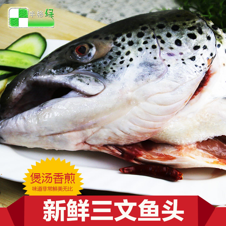 炖汤煲汤 营养美味 国外进口海鲜新鲜 三文鱼头  新鲜食材红烧