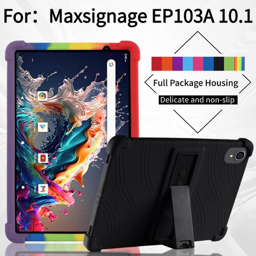 适用于Maxsignage EP103A平板保护壳10.1英寸防摔软硅胶带支架保护壳