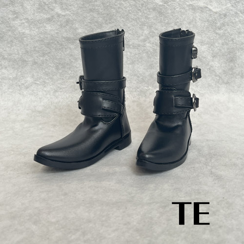 【TE BJD】4分3分叔叔BJD短靴娃鞋骷髅扣搭男1/4 1/3娃娃尖头皮靴
