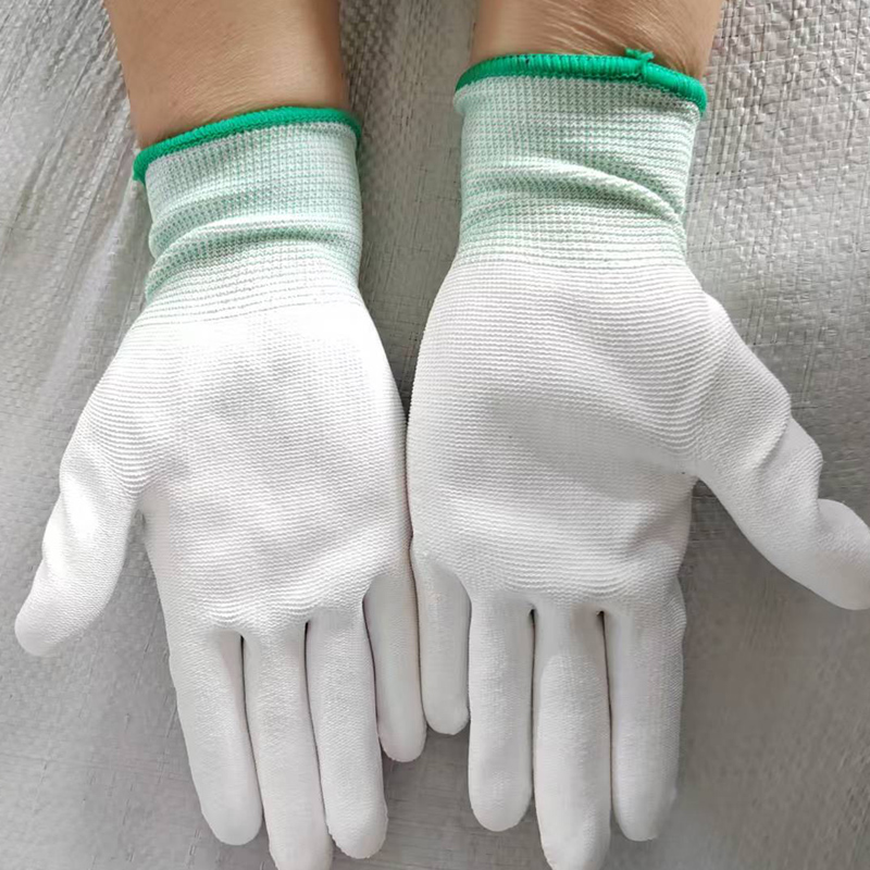 涂掌手套劳保尼龙防滑防静电PU