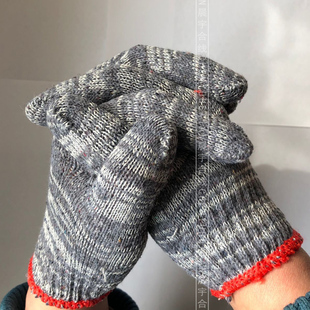 白灰纱劳保手套棉纱纱线纯棉手套防滑防护耐磨手套特价 包邮