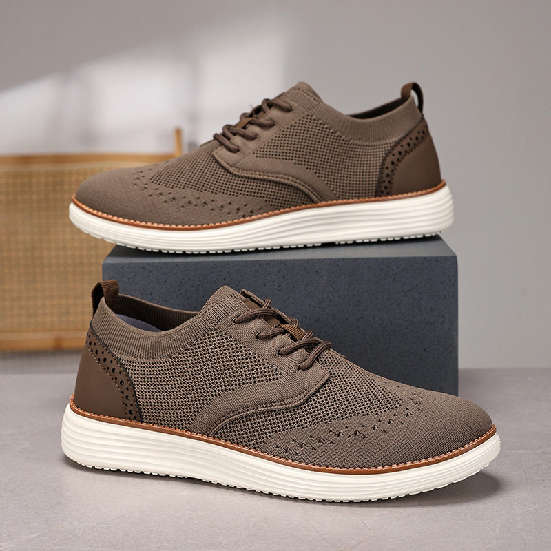 2025飞织休闲鞋男乐福鞋Dress Walking Shoes网面牛津鞋,流行男鞋,单鞋,淘宝优惠券,粉丝福利购,淘宝优惠卷