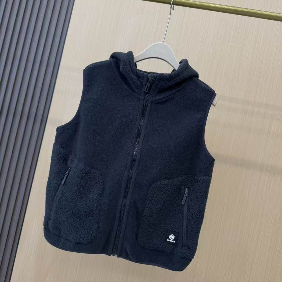 加绒加厚保暖马甲女2025冬新款常规连帽双面绒拉链显瘦马夹外套