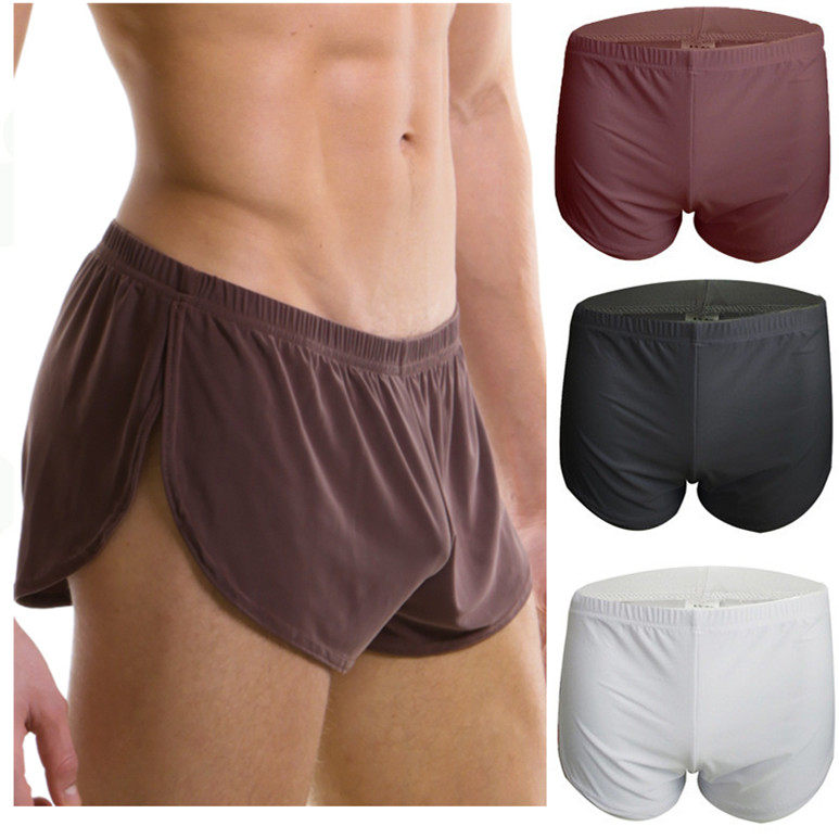 舒适男冰丝大码性感宽松睡裤内裤平角短裤透气青年休闲运动内裤夏,女士内衣/男士内衣/家居服,男平角内裤,淘宝优惠券,粉丝福利购,淘宝优惠卷