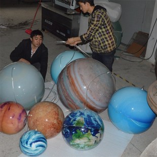 太阳系星体展示教学球模型亚克力星球装饰罩八大行星半球圆球模型