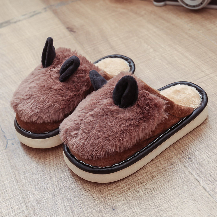 Chaussons enfants en suède pour hiver - semelle caoutchouc - Ref 1011652 Image 3