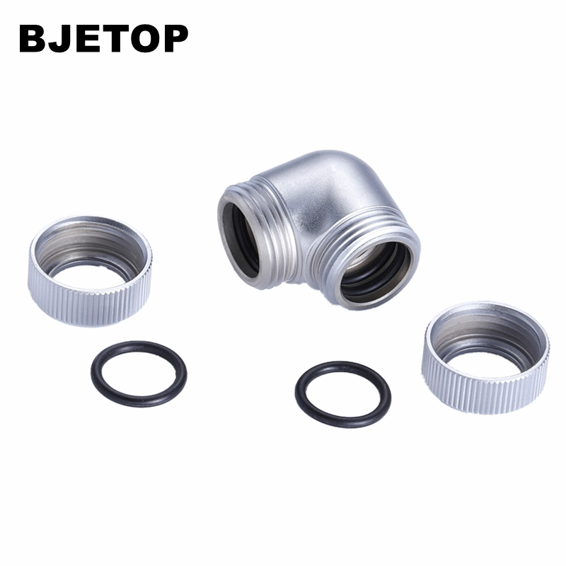 BJETOP易拓普 水冷精品接头 90度14mm硬管快拧弯头 90&deg;硬管弯通