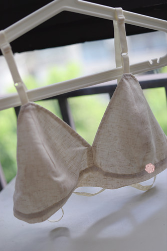 麻色窈妈手作夏日雨露麻透气内衣/无钢圈舒适不凸点宽松凉爽文胸