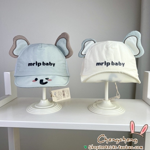 木然良品夏季新款男女宝宝婴儿童小象轻薄透气可爱遮阳鸭舌帽子