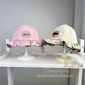 星童坊秋季 包邮 新女宝宝婴儿童国风漫语洋气百搭花边小渔夫盆帽子