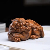 澳洲老山檀香貔貅手把件高油奶香老料雕刻挂件文玩盘玩工艺品摆件