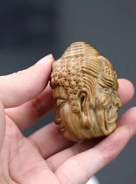 绿檀木雕工艺品手工雕刻老虎龙龟一念之间盘龙富甲天下葫芦手把件