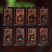 沉香木雕十二生肖转运牌菩萨男女本命佛像八大守护神观音挂件吊坠