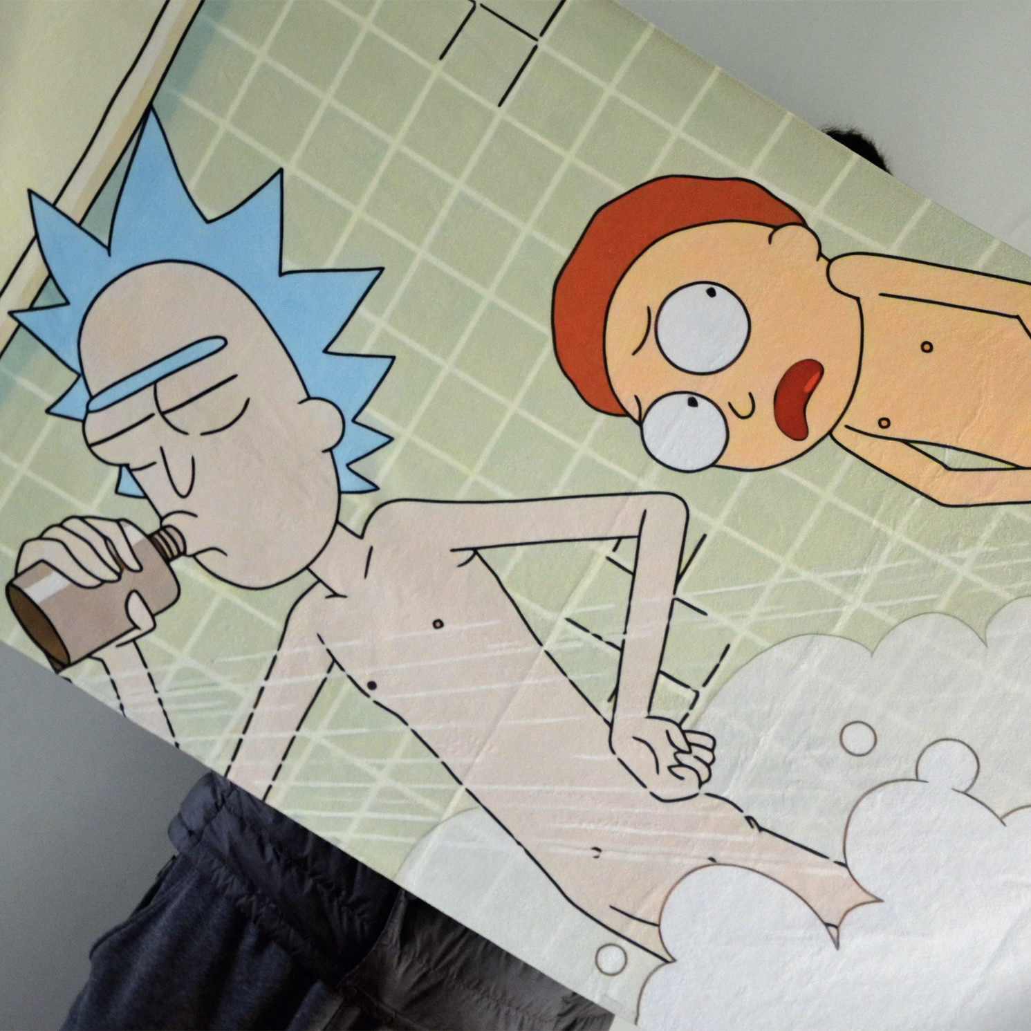 瑞克莫蒂周边rickandmorty搞笑淋浴洗澡吸水柔软速干浴巾