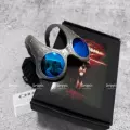 Silver Frame Blue Lenses