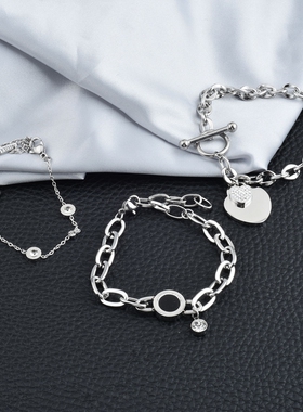 小众百搭多款手链OT爱心水钻手饰