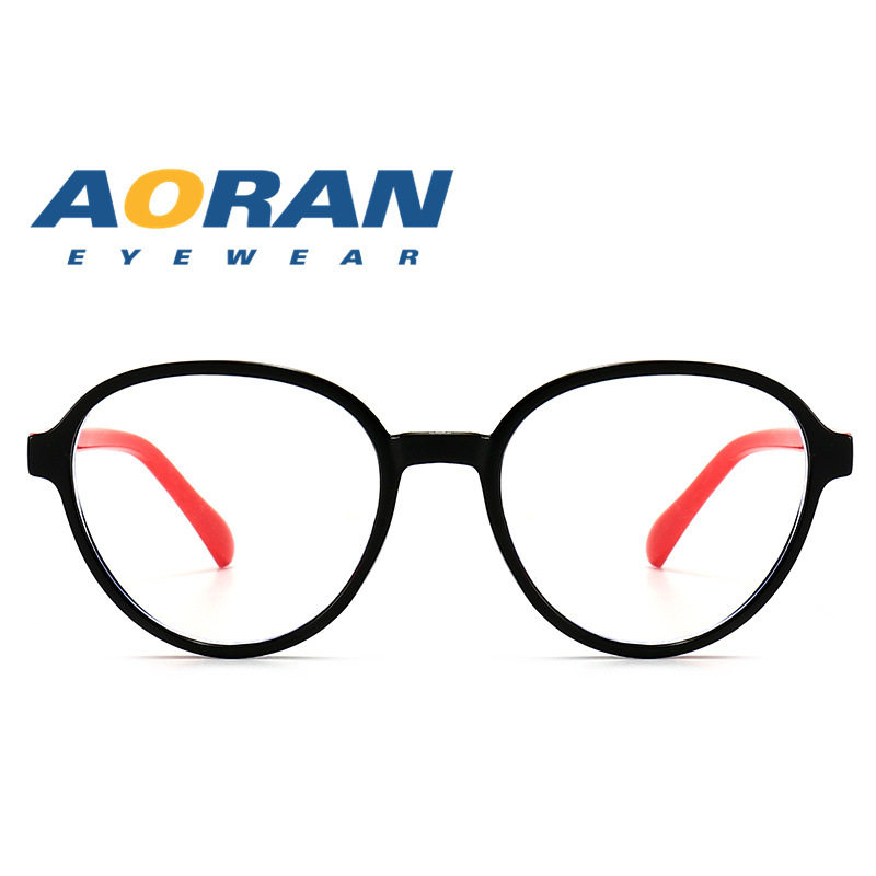 宝宝防蓝光眼镜架儿童圆框糖果色电脑护目镜框卡通装饰平光镜方框