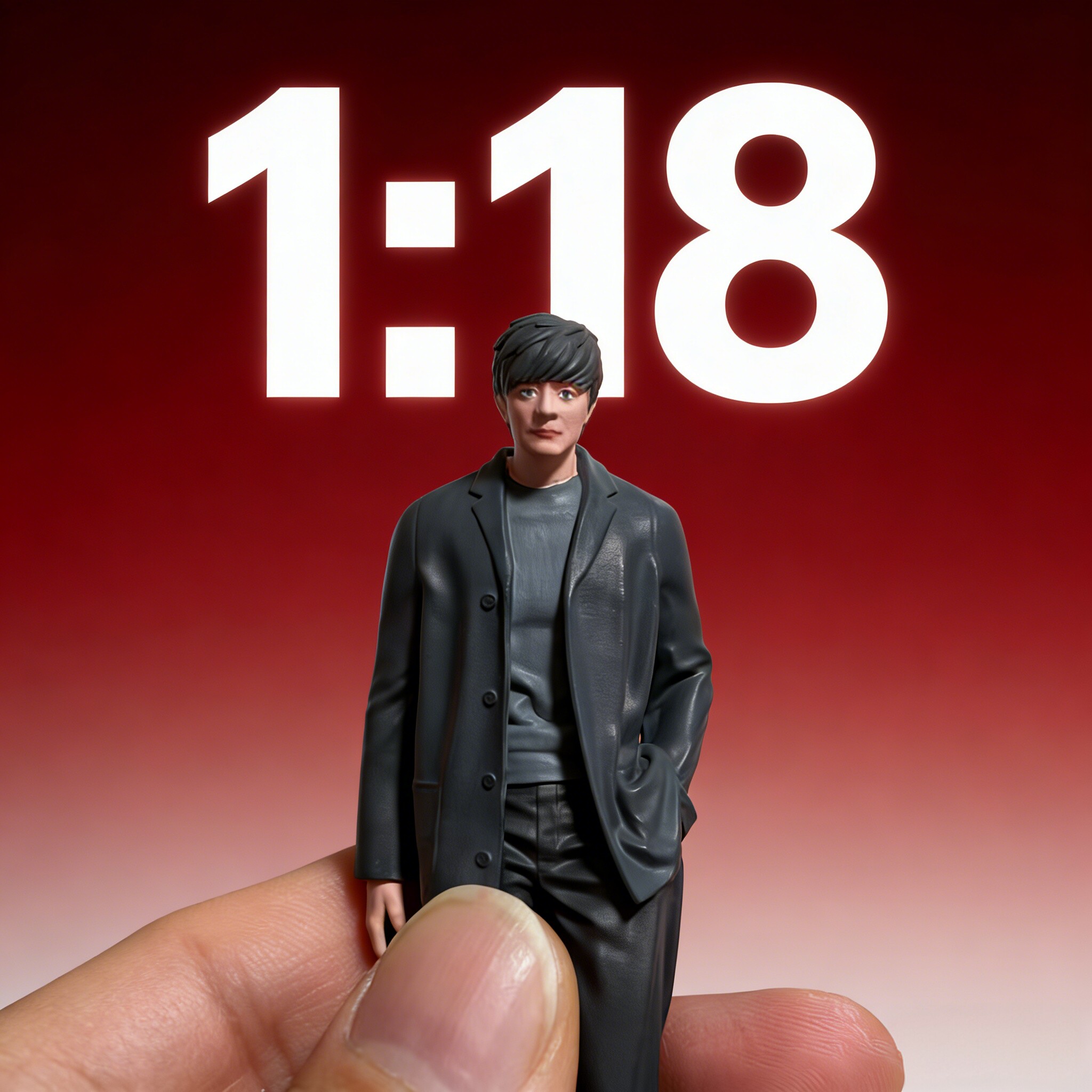 118比例兵人人偶机车模型
