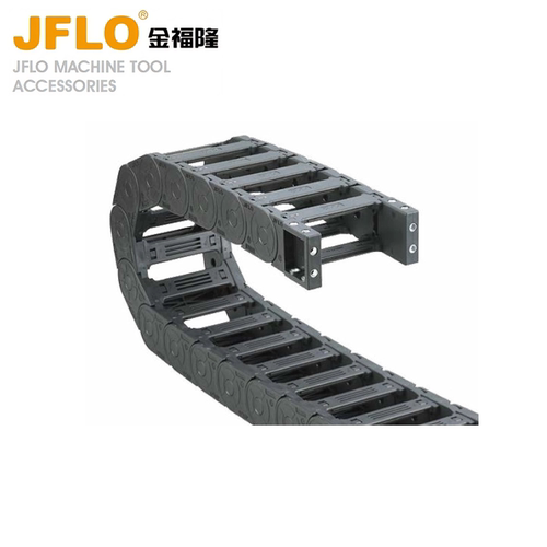 JFLO拖链JN25Q.1.W系列桥式外侧开塑料坦克链金福隆机床拖链线槽