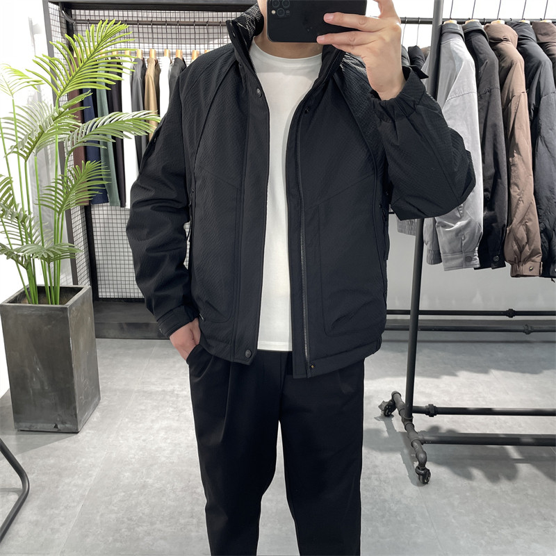 冬季新款立领羽绒服男韩版休闲90白鸭绒保暖外套工装羽绒衣夹克潮