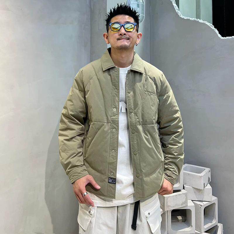 翻领羽绒服男白鸭绒保暖夹克外套