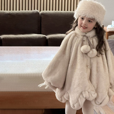 韩版童装冬季新款女童皮草外套