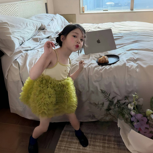 夏季女童tutu网纱吊带公主裙