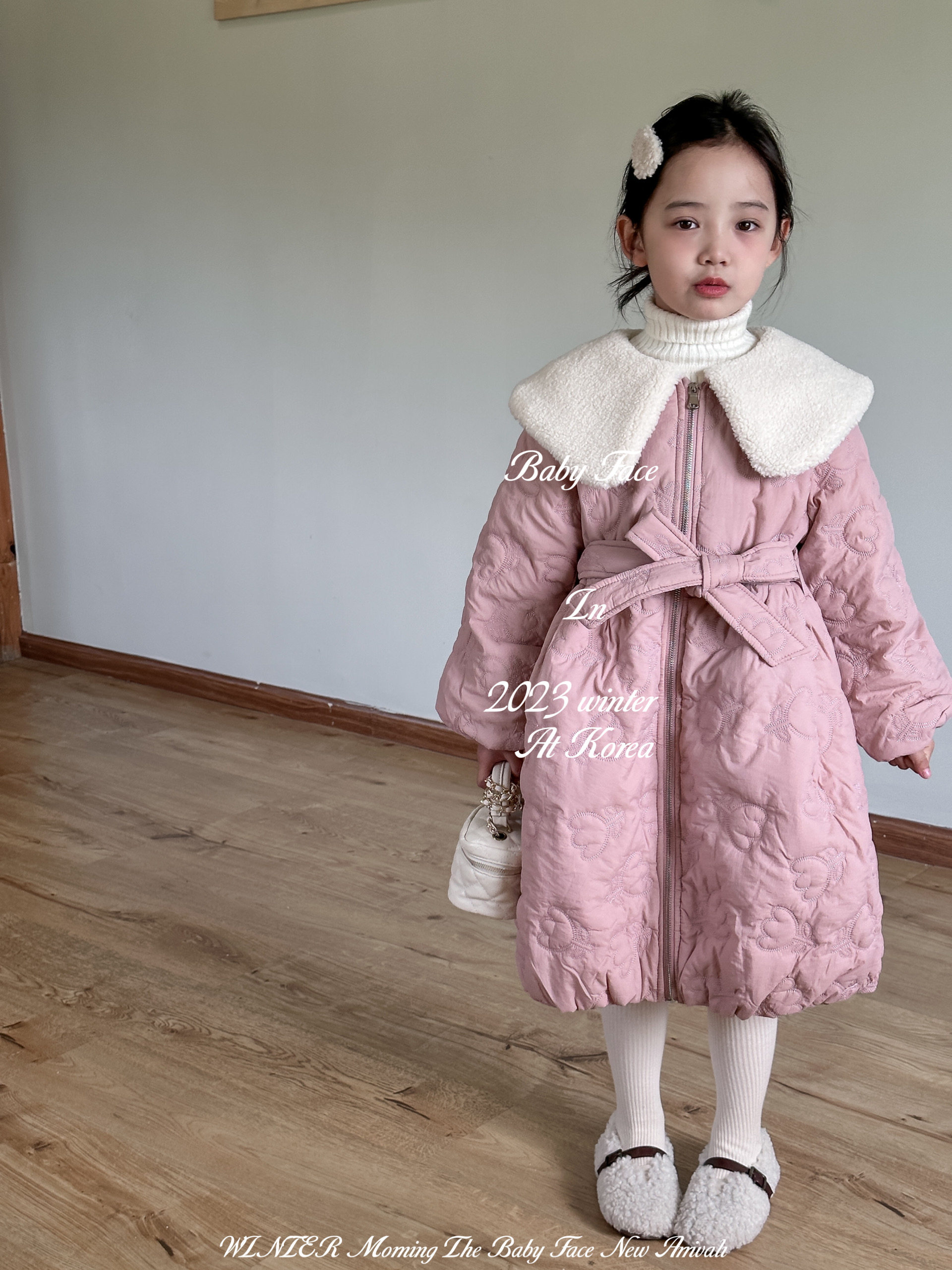 女童冬季新款时髦棉服棉衣外套