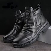 shoes version High Korean men boots Martin top mens casual