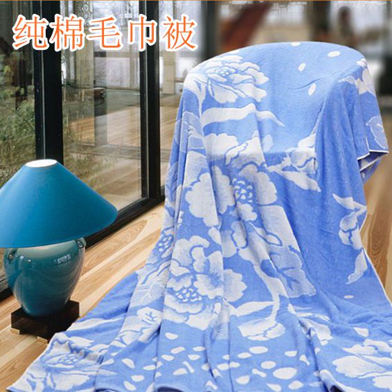 学生宿舍毛巾被提花老式纯棉夏天盖毯夏秋被子午休毯柔软可当床单