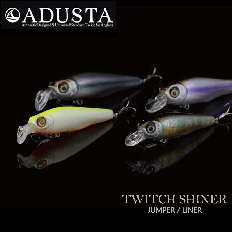 日本ADUSTA跳跃路亚饵浮水L型短舌板硬饵拟twitch shiner鲈鱼翘嘴