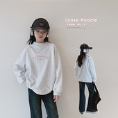 潮 女大童初中生韩系休闲上衣儿童学生套头衫 女童卫衣2025秋装 新款