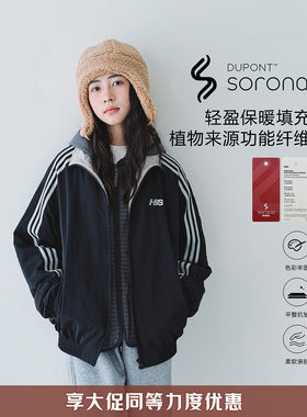 初中生冬装保暖厚实棉服