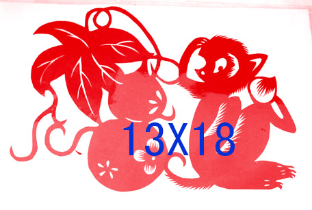 生肖猴鸡迷你小幅剪纸 儿童手工彩色蝴蝶剪纸图片