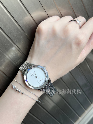 现货美国Anne klein银色独特切割边框表盘女士水钻石英手表