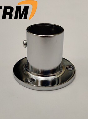 不锈管25m圆钢管底座法兰32mmm地脚晾衣杆毛巾架吊杆五金固定配件