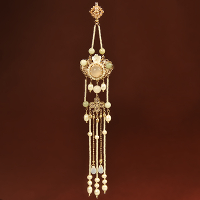 华容珠翠复古淡水珍珠女长流苏