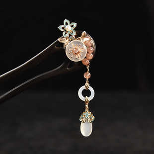 华容珠翠原创黑檀木簪古典古风盘发簪女高级感配汉服旗袍国风头饰