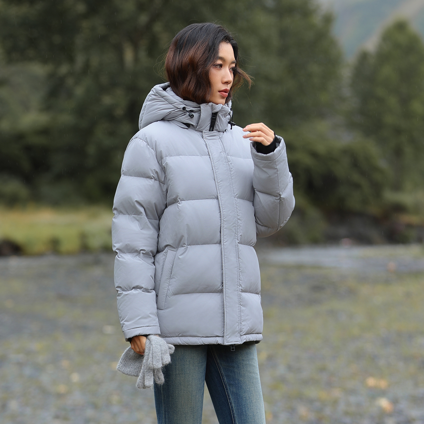 GUNDIS2025冬季新品高端羽绒服极寒小个子羽绒服女中长款7008A