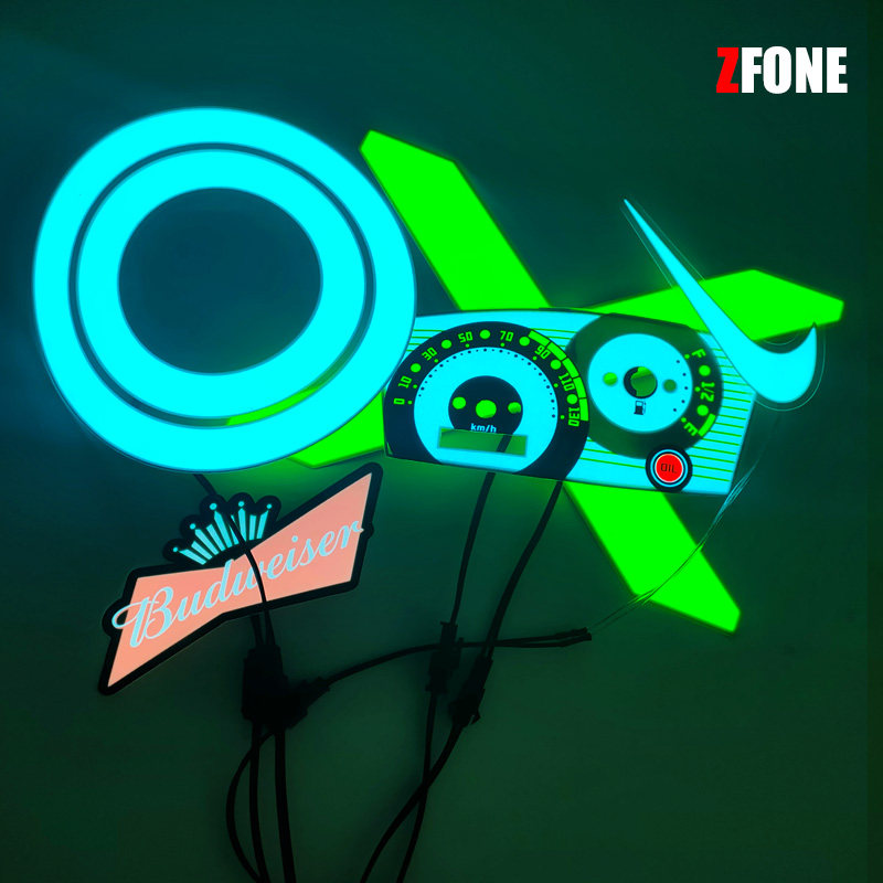 定制冷光片超薄异型发光片发光板仪表盘背光源冷光广告衣服发光片